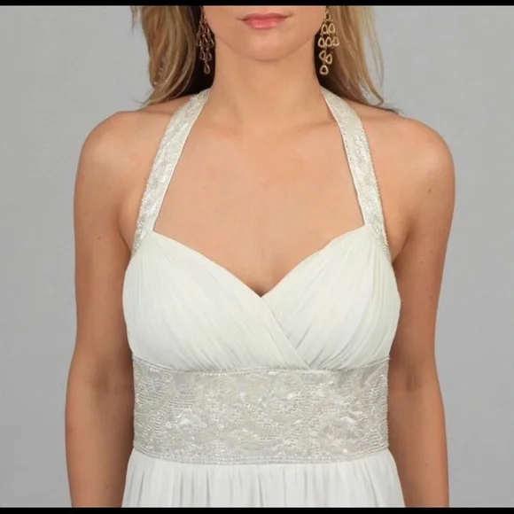NWT Oleg Cassini  beaded halter formal dress - 14 - Picture 2 of 6